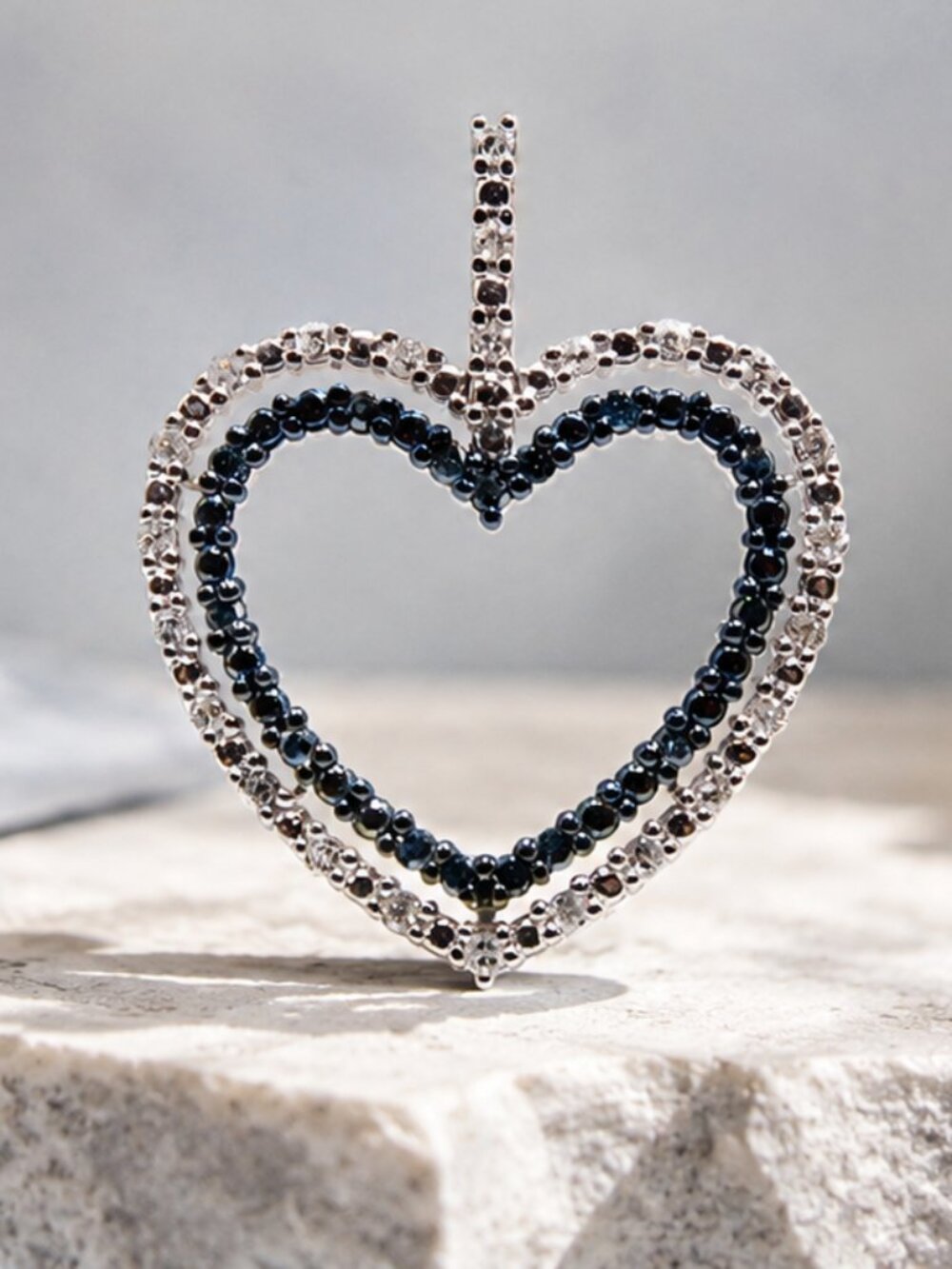 Midnight Heart Diamond Pendant